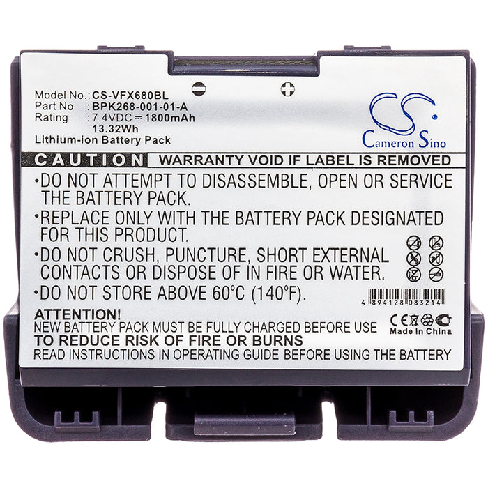 CS-VFX680BL : Battery for VeriFone VX680, VX680 wireless terminal, vx680 wireless credit card machine - Replaces VeriFone BPK268-001-01-A