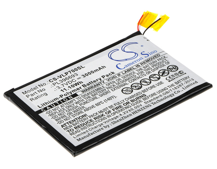 CS-VLP700SL : Battery for Visual Land Prestige 7G 7", ME-7G-8GB - Replaces Visual Land PL396693