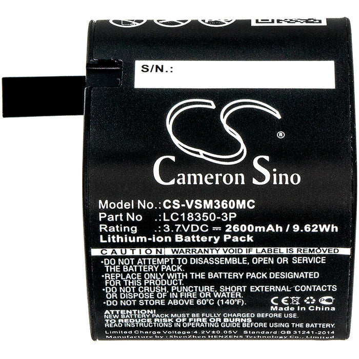 CS-VSM360MC : Battery for VSN Mobil V.360°, V.360 HD - Replaces VSN Mobil LC18350-3P