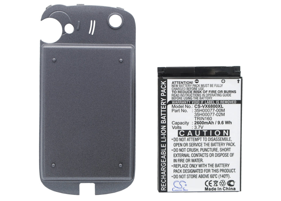 CS-VX6800XL : Battery for HTC P4000, Mogul, Titan 100 and others - Replaces HTC 35H00077-00M, 35H00077-02M, TRIN160