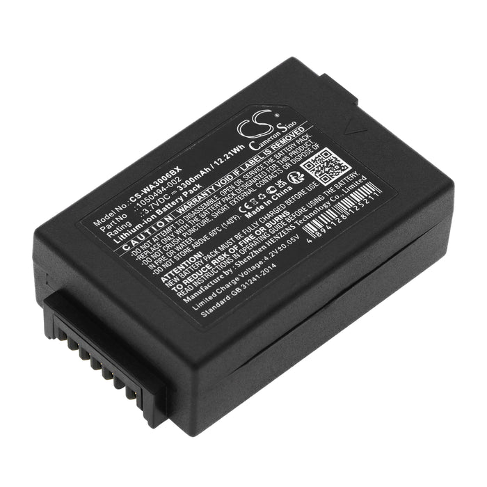 CS-WA3006BX : Battery for Pantone 7527C, 7525C, S750 and others - Replaces Psion WA3020, WA3006, 1050494 and others