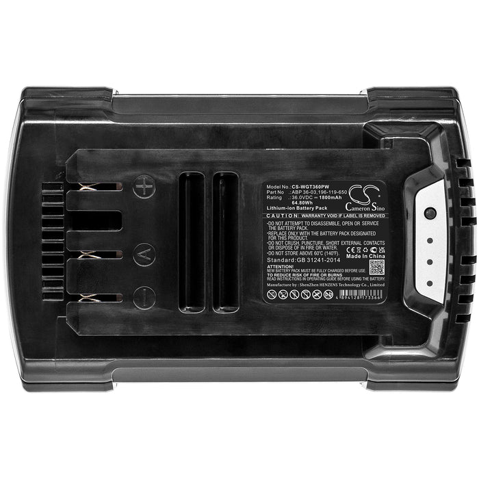 CS-WGT360PW : Battery for WOLF Garten GTB 36, LBB 36, HSB 36 and others - Replaces WOLF Garten ABP 36-03, 196-119-650