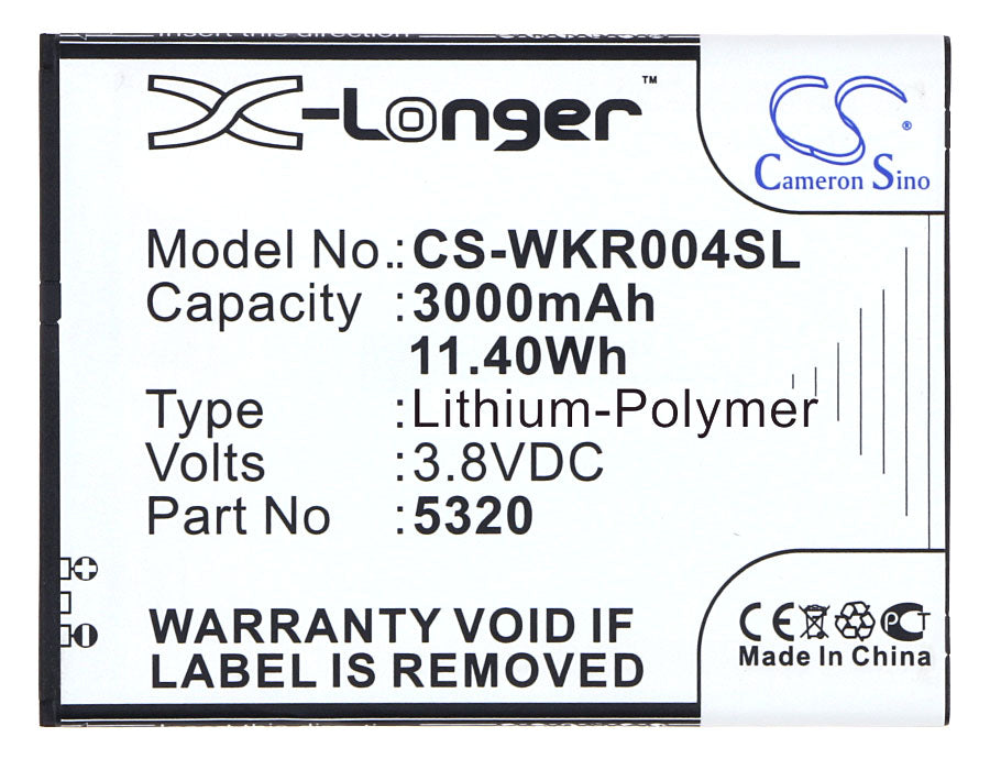 CS-WKR004SL : Battery for Casper VIA V6, VIA V6X - Replaces Wiko 5320, 5320B