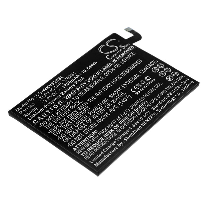 CS-WKV320SL : Battery for Wiko View Max - Replaces Wiko TLP18C14P, 376281