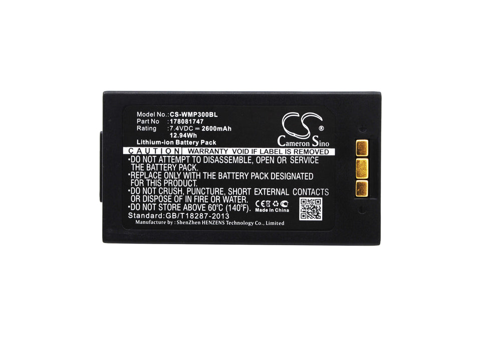 CS-WMP300BL : Battery for Mobiwire MobiPrin 3 - Replaces MobiWire 178081747