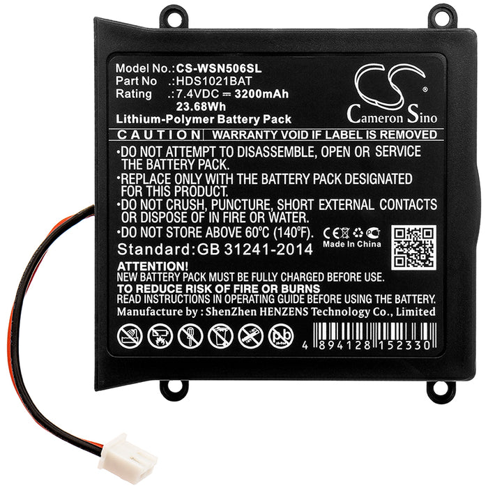 CS-WSN506SL : Battery for GW Instek GDS-122 Series Oscilloscope - Replaces GW Instek 82DS-12201M0