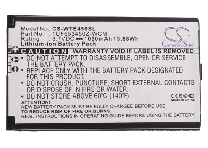 CS-WTE450SL : Battery for Wacom CTL-470, CTH-470, CTH-670 and others - Replaces Wacom ACK40401, 1UF553450Z-WCM, B056P036-1004 and others