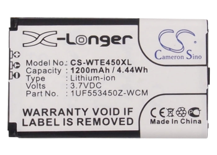 CS-WTE450XL : Battery for Wacom CTL-470, CTH-470, CTH-670 and others - Replaces Wacom 1UF553450Z-WCM, B056P036-1004, F1134J-711 and others