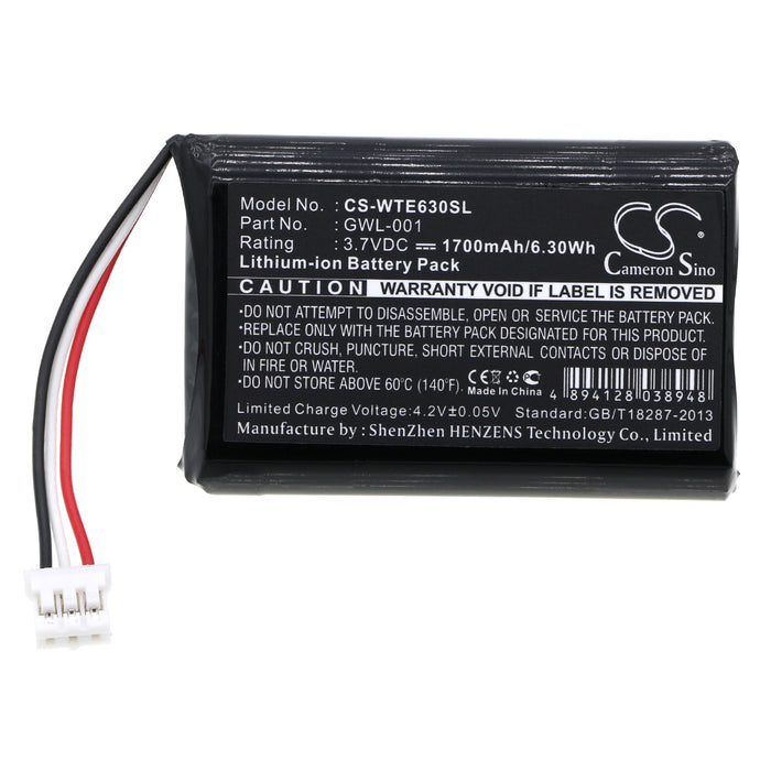 CS-WTE630SL : Battery for Wacom CTE630BT Graphire Wireless Pen Tablet, CTE-630BT, CTE-630BT Graphire and others - Replaces Wacom GWL-001