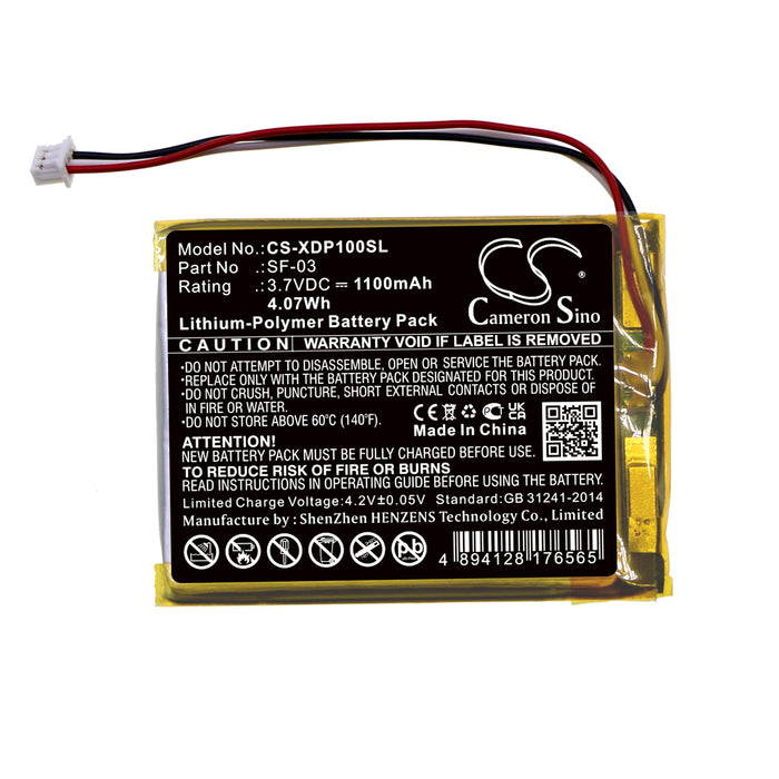 CS-XDP100SL : Battery for Sony XDR-P1DBP - Replaces Sony SF-03