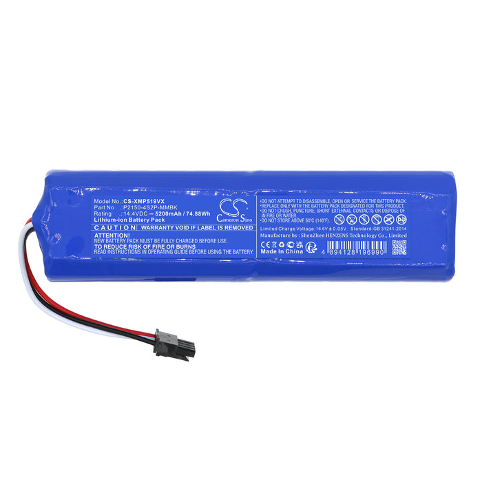 CS-XMP519VX : Battery for Xiaomi Mi Robot Vacuum-Mop 2 Ultra, BHR5195EU, 34264 - Replaces Xiaomi P2150-4S2P-MMBK