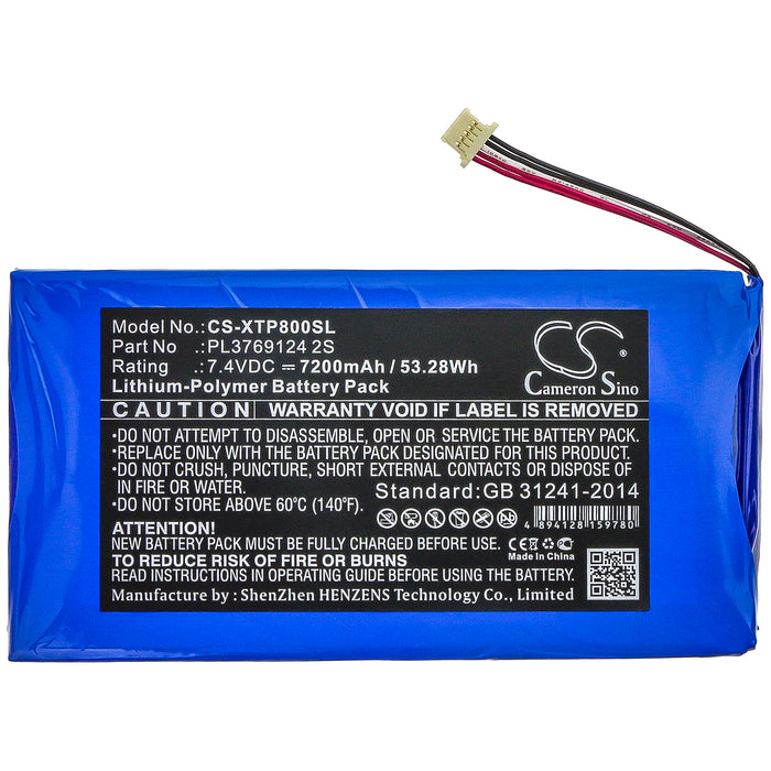 CS-XTP800SL : Battery for Langren I80 - Replaces XTOOL PL3769124 2S