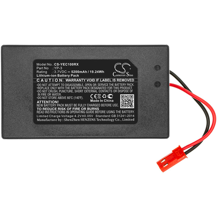 CS-YEC100RX : Battery for YUNEEC ST10, YP-3 Blade, ST10 Chroma Ground Station and others - Replaces YUNEEC YP-3