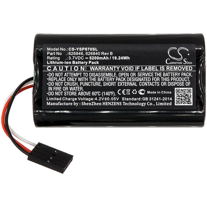 CS-YSP870SL : Battery for YSI ProDSS, 626870-1, 626870-2 and others - Replaces YSI 626846, 626840 Rev B