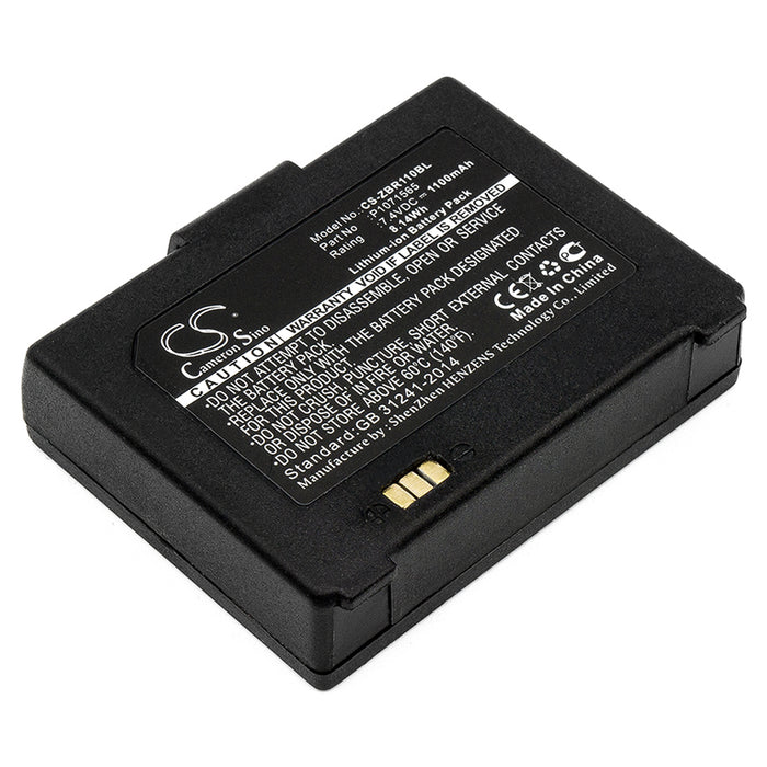 CS-ZBR110BL : Battery for Zebra ZQ110, ZQ220, ZR128 - Replaces Zebra P1070125-008, P1071566, P1071565 and others