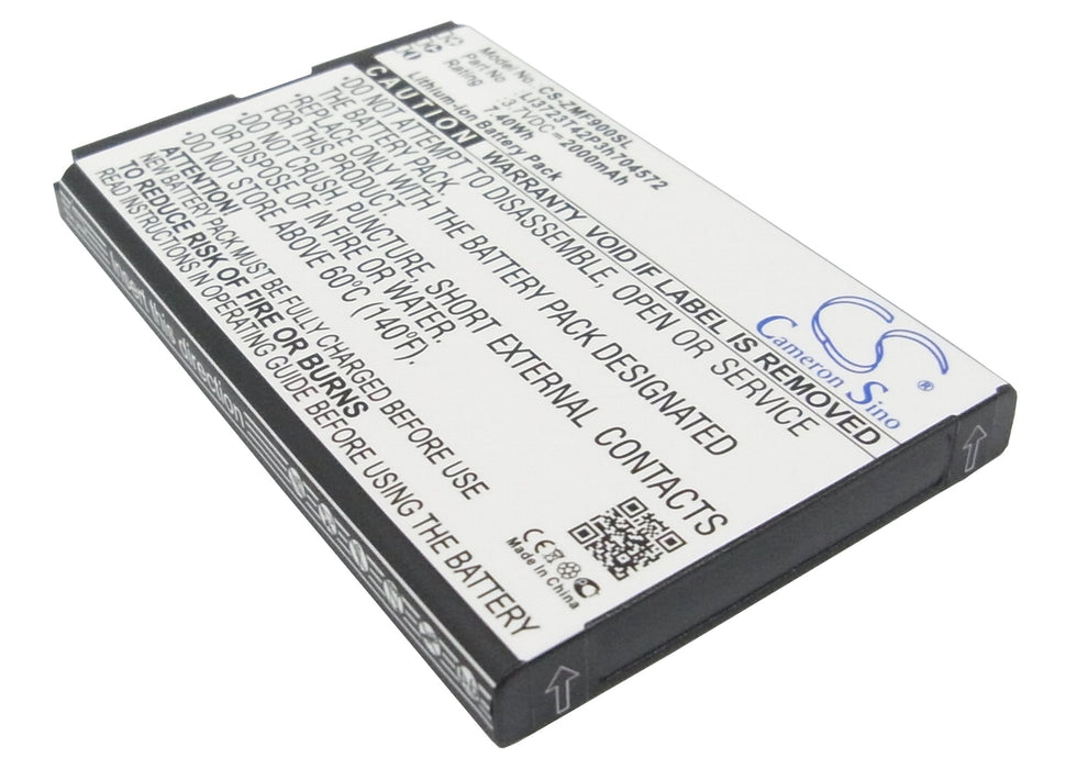 CS-ZMF900SL : Battery for ZTE MF90, MF91, MF91D and others - Replaces ZTE Li3723T42P3h704572, Li3720T42P3h704572