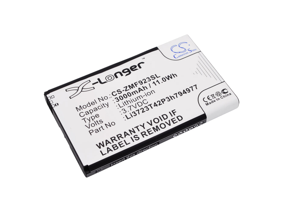 CS-ZMF923SL : Battery for ZTE MF923, VELOCITY - Replaces ZTE Li3723T42P3h794977, LI3728T42P3H794977