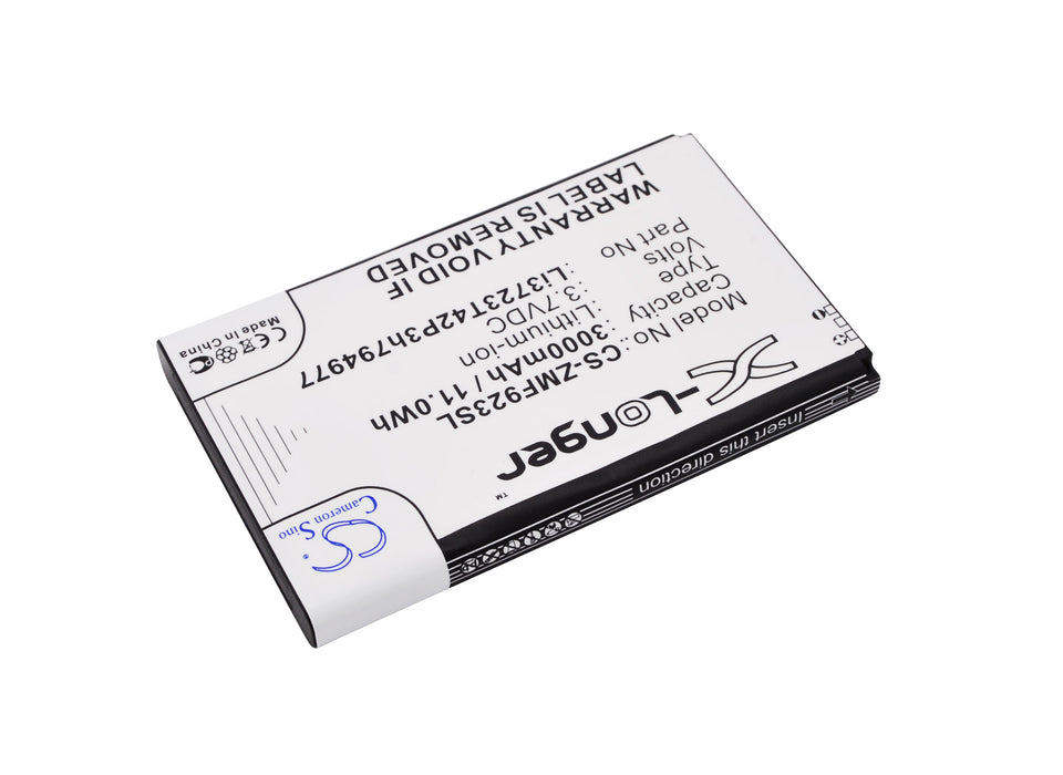 CS-ZMF923SL : Battery for ZTE MF923, VELOCITY - Replaces ZTE Li3723T42P3h794977, LI3728T42P3H794977