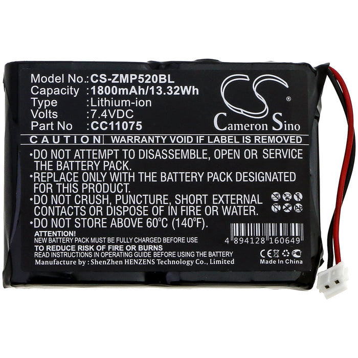 CS-ZMP520BL : Battery for Zebra MP5020, MP5022, MP5030 and others - Replaces Zebra CC11075