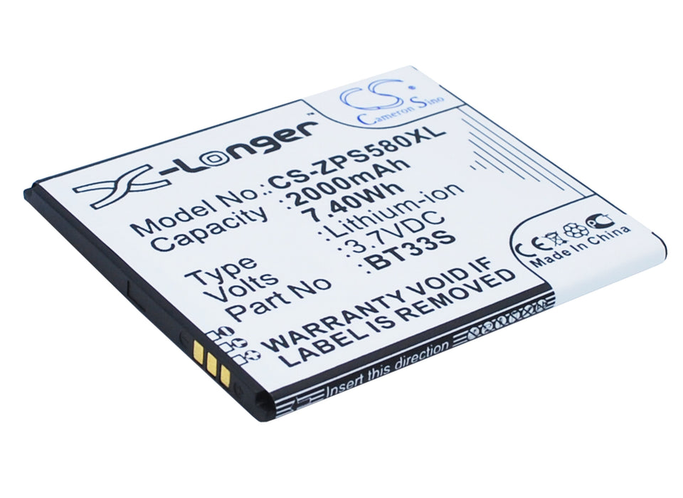 CS-ZPS580XL : Battery for ZOPO ZP580, 6580 - Replaces ZOPO BT33S