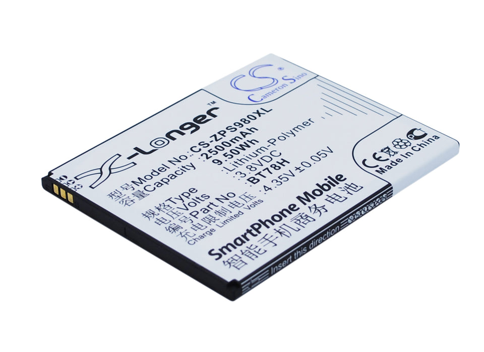 CS-ZPS980XL : Battery for ZOPO ZP980, 2A, 9515 and others - Replaces ZOPO BT78H