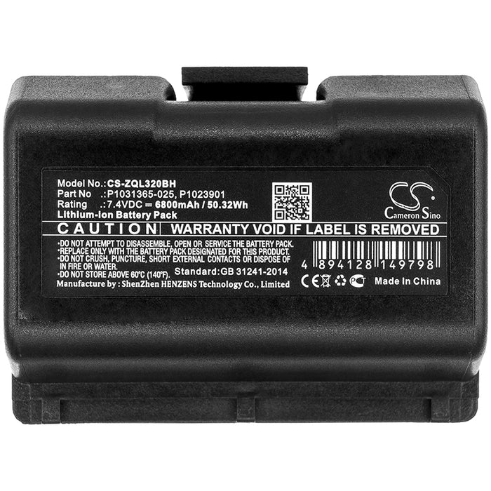 CS-ZQL320BH : Battery for Zebra QLN220, QLN320, ZQ510 and others - Replaces Zebra P1031365-025, P1023901, P1023901-LF and others