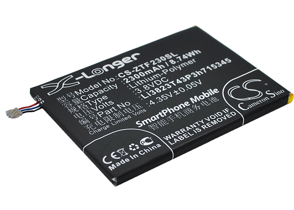 CS-ZTF230SL : Battery for ZTE Grand S Flex, MF910, MF910 4G LTE and others - Replaces ZTE Li3823T43P3h715345, Li3823T43P3h715345, Li3820T43P3h715345