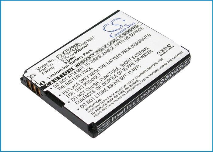 CS-ZTF290SL : Battery for T-Mobile Vairy Touch 2, Vairy Touch II - Replaces T-Mobile Li3709T42P3h463657, Li3708T42P3h463657