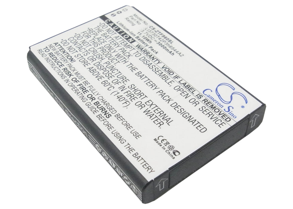 CS-ZTF960SL : Battery for T-Mobile Sonic 2.0 LTE Mobile Hotspot, MF96, Sonic 2.0 4G LTE - Replaces T-Mobile LI3730T42P3h6544A2