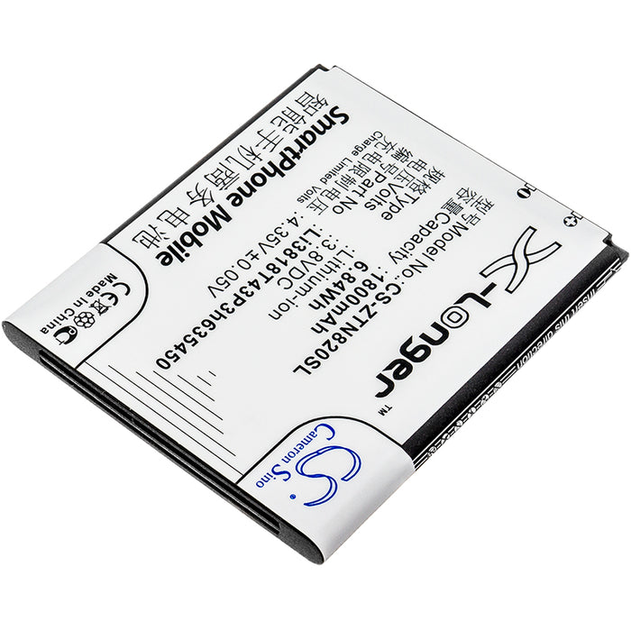 CS-ZTN820SL : Battery for ZTE Z820, Obsidian - Replaces ZTE Li3818T43P3h635450