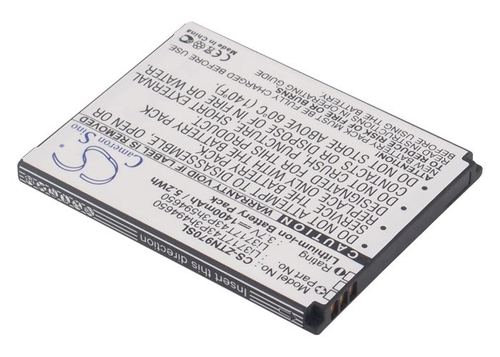 CS-ZTN970SL : Battery for SRF StarAddict 2 Plus - Replaces ZTE Li3716T42P3h594650, Li3717T43P3h494650, Li3717T43P3h594650