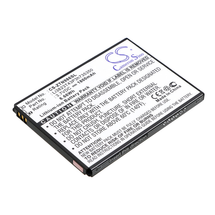 CS-ZTN986SL : Battery for T-Mobile MF64, Z64, Z64 and others - Replaces T-Mobile Li3823T43P3h735350