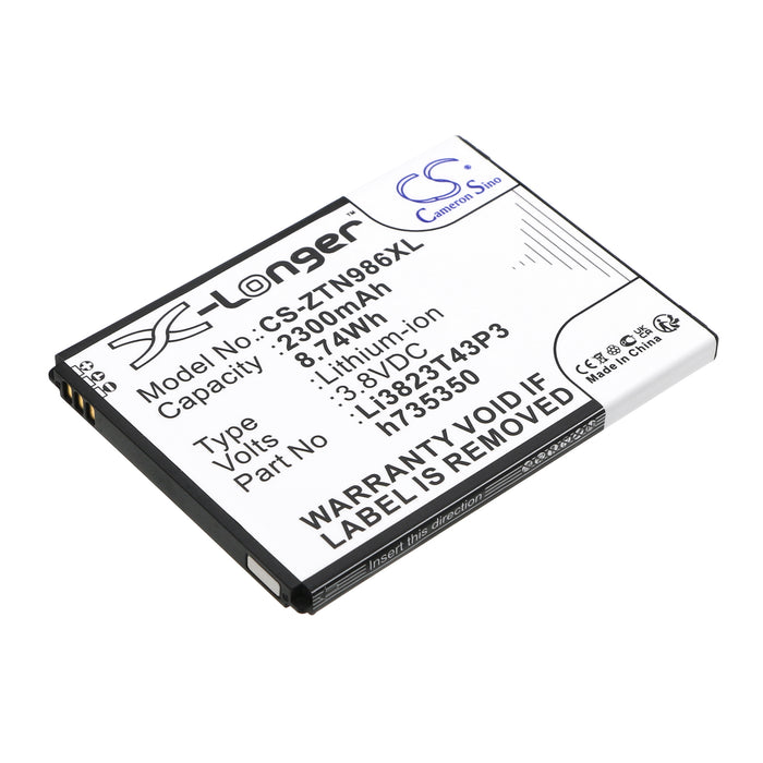 CS-ZTN986XL : Battery for T-Mobile MF64, Z64, Z64 and others - Replaces T-Mobile Li3823T43P3h735350