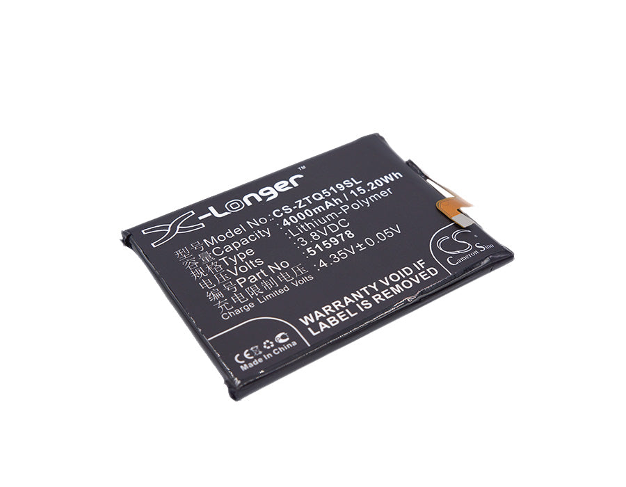 CS-ZTQ519SL : Battery for ZTE Q519C, Q519E, Q519 and others - Replaces ZTE 515978, E169-515978