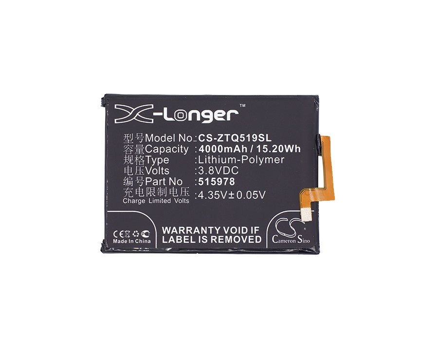 CS-ZTQ519SL : Battery for ZTE Q519C, Q519E, Q519 and others - Replaces ZTE 515978, E169-515978