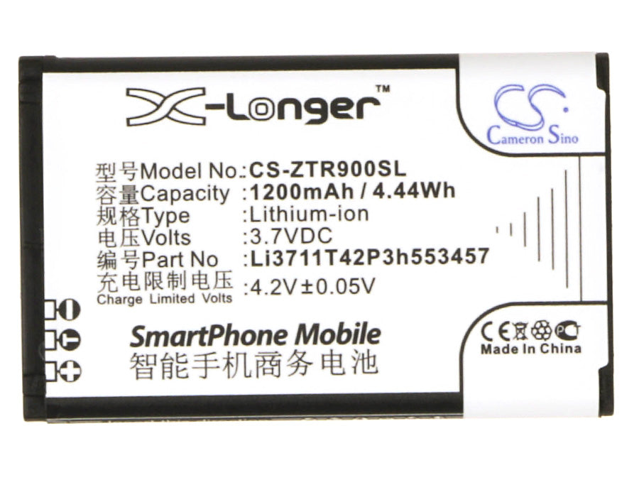 CS-ZTR900SL : Battery for Telstra R90 Tough, T90, T6 and others - Replaces Telstra Li3711T42P3h553457