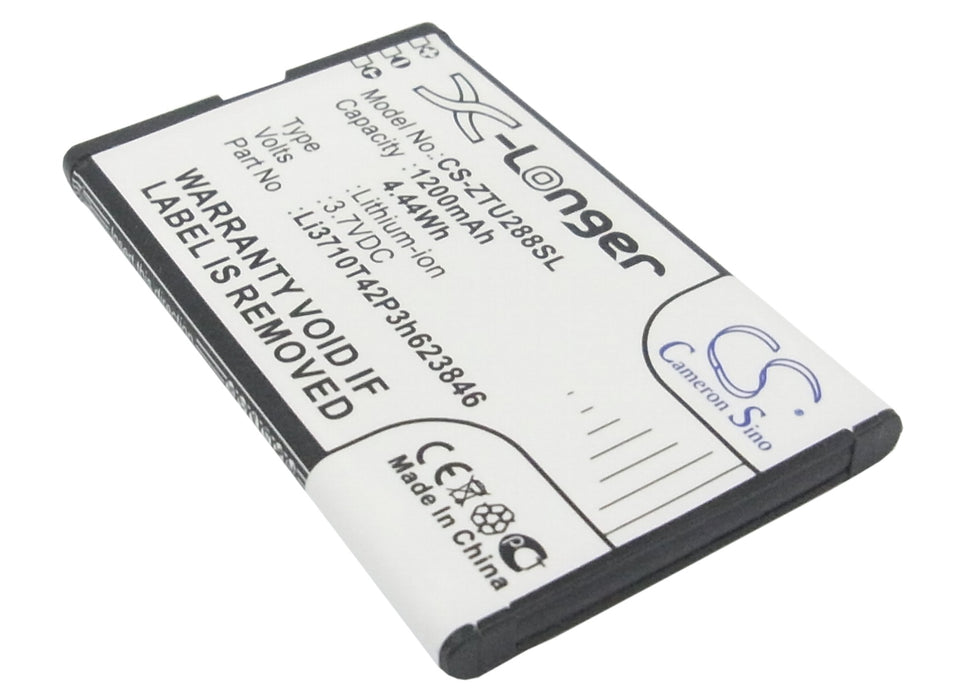 CS-ZTU288SL : Battery for ZTE U288, S207 - Replaces ZTE Li3710T42P3h623846