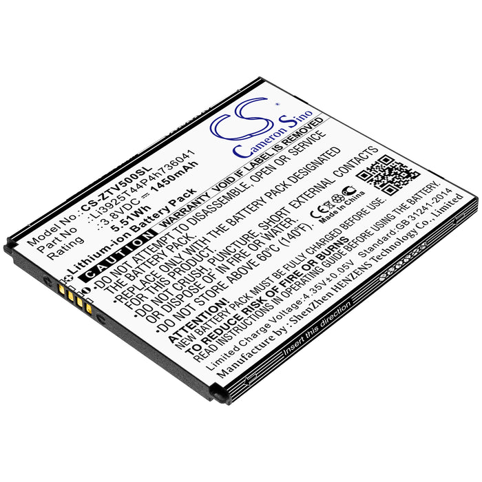 CS-ZTV500SL : Battery for ZTE Blade Vantage, Blade Vantage 5, VZW-Z839PP and others - Replaces ZTE Li3925T44P4h736041