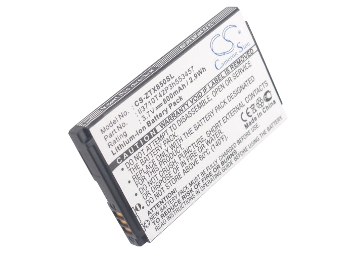 CS-ZTX850SL : Battery for T-Mobile E110 Zest, E110, Zest - Replaces T-Mobile Li3710T42P3h553457