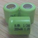 EP350AA : 1.2v 350mAh NiMH battery cell 1/3AA size