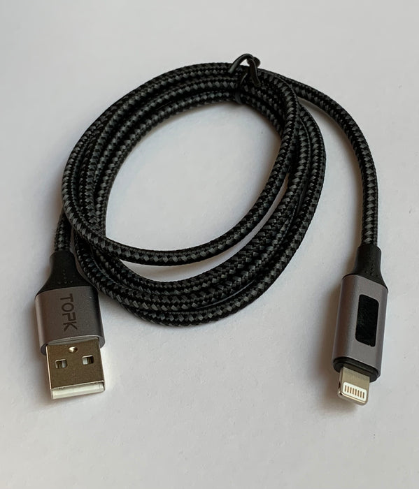 USB-8P-LED : Charge & Data Cable for iPhone, iPad, with LED Display