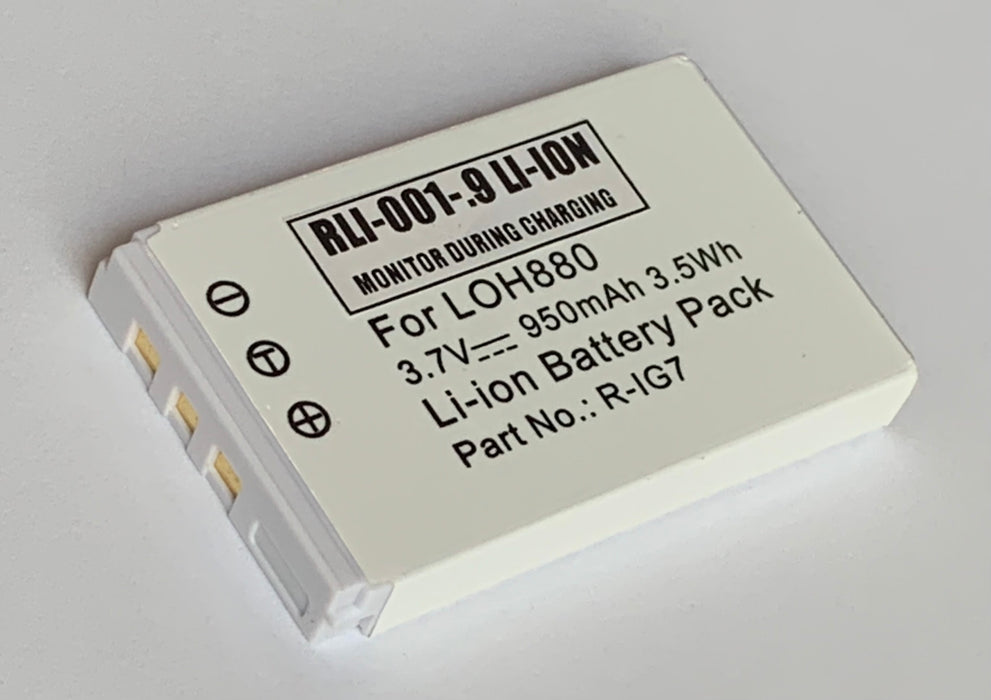 RLI-001-.9 : 3.7v 950mAh Li-ION battery for Logitech, Harmony, Monster wireless remotes