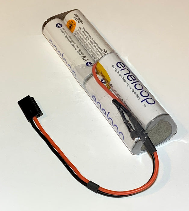 5BK-3MCCA-B : 6.0 volt 2000mAh NiMH Nosecone Battery for R/C; Eneloop READY-TO-USE.