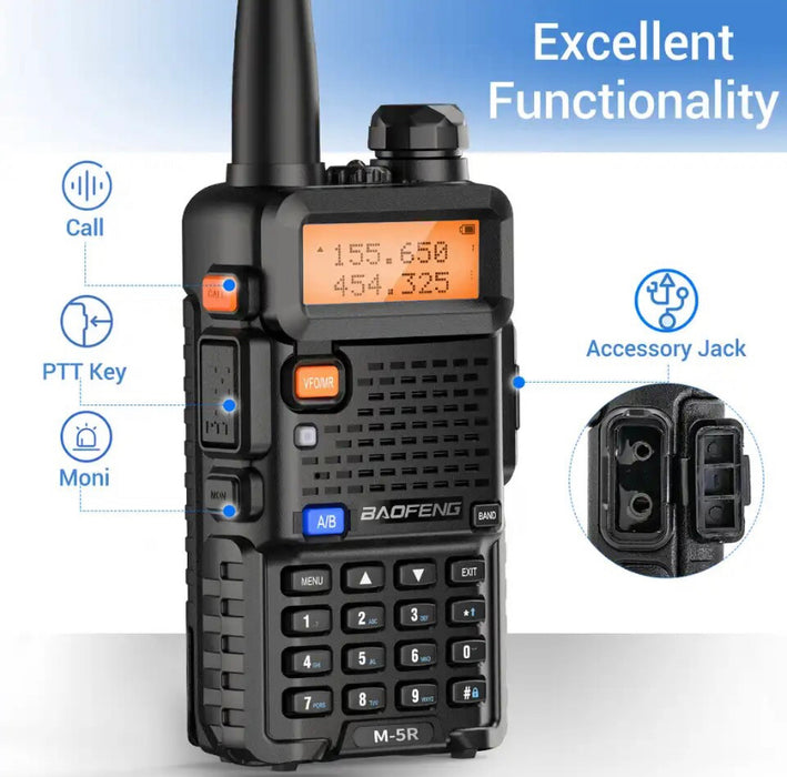 Baofeng M-5R : Tri-band VHF/UHF Transceiver with AM Air Band Rx