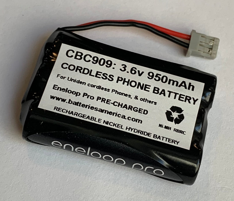 CBC909: 3.6v NiMH battery for Cordless phones (BT-909, BT1001, BT-446, BT1005 etc)