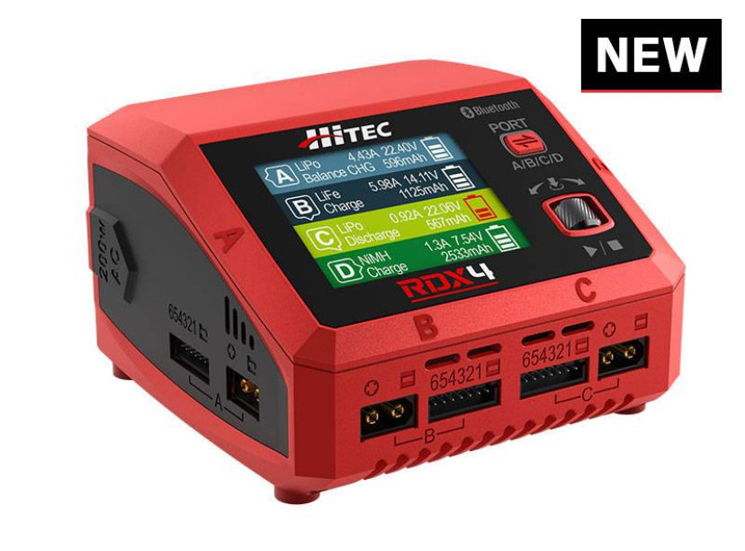 HiTEC RDX4 : 4 Channel programmable RC charger/discharger