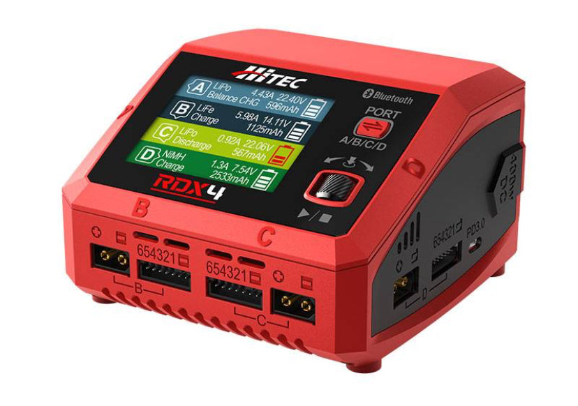 HiTEC RDX4 : 4 Channel programmable RC charger/discharger