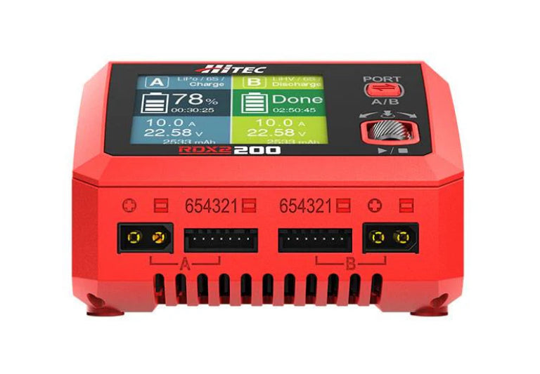 HiTEC RDX2 200: 2 Channel programmable RC charger/discharger