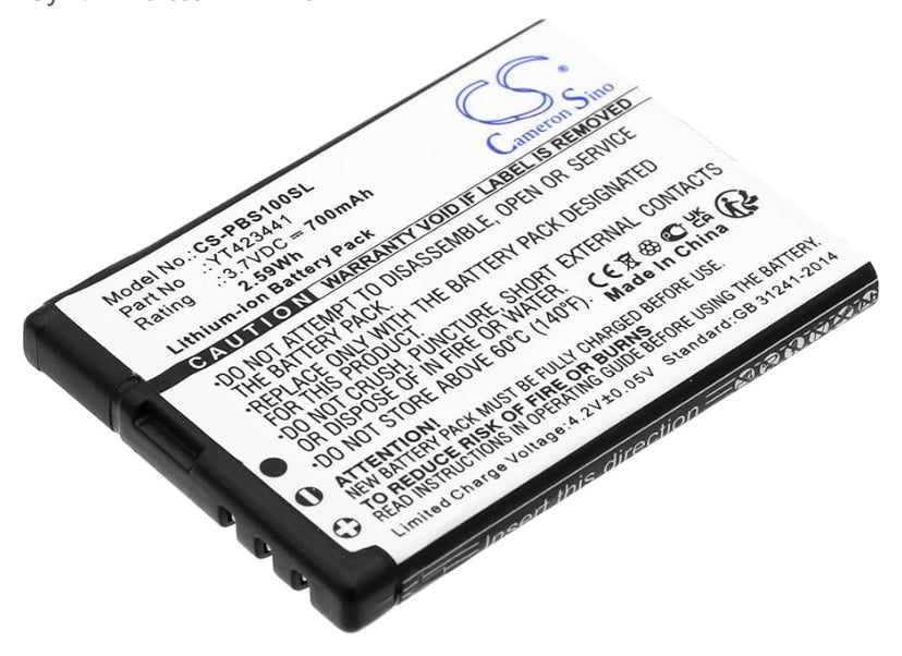 CS-PBS100SL : Battery for Peterson BBS-1, BBS-1 BodyBeat Sync Wireless Pulsating Metronome - Replaces Peterson YT423441