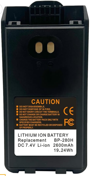 BP-280H: 7.2v 2600mAh battery for ICOM IC-A16, IC-T10, IC-F1000, IC-F2000, IC-V88